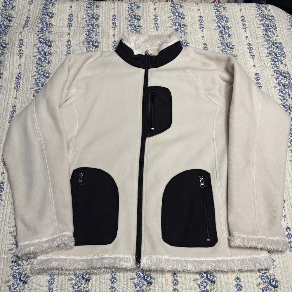 Natural Reflections Women's Full Zip Sherpa Fleece Jacket Red Size Medium